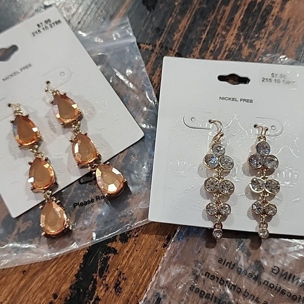 Set Of 2 Bling EARRINGS NWT